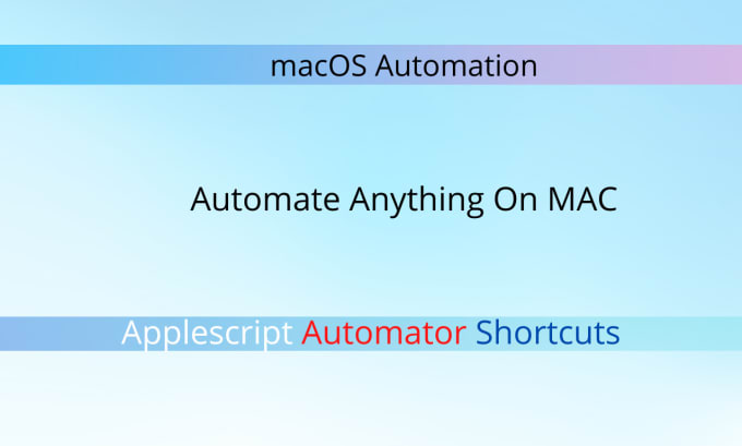 Gig Preview - Do mac automation applescript automator shortcuts and other