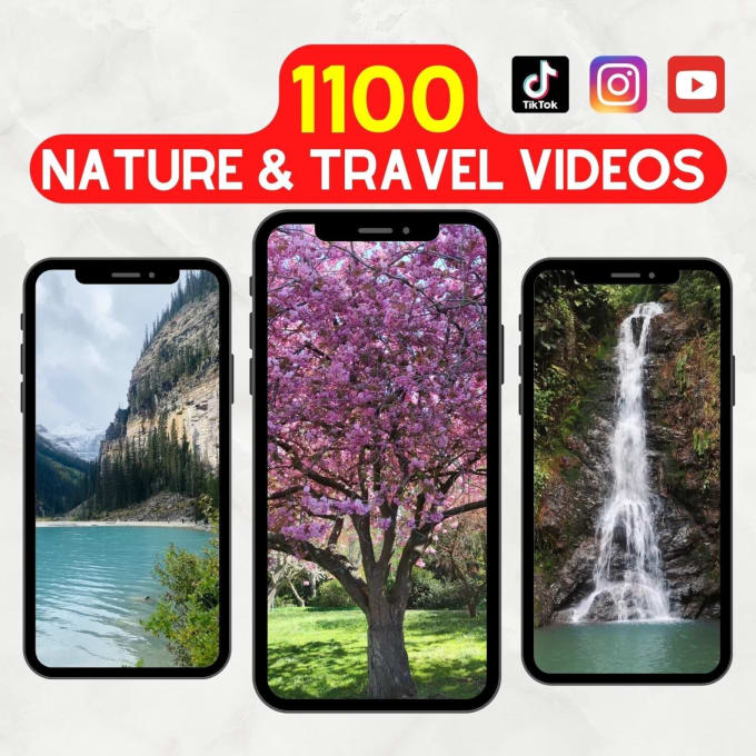 Gig Preview - 1100 nature travel luxury reels videos for instagram tiktok