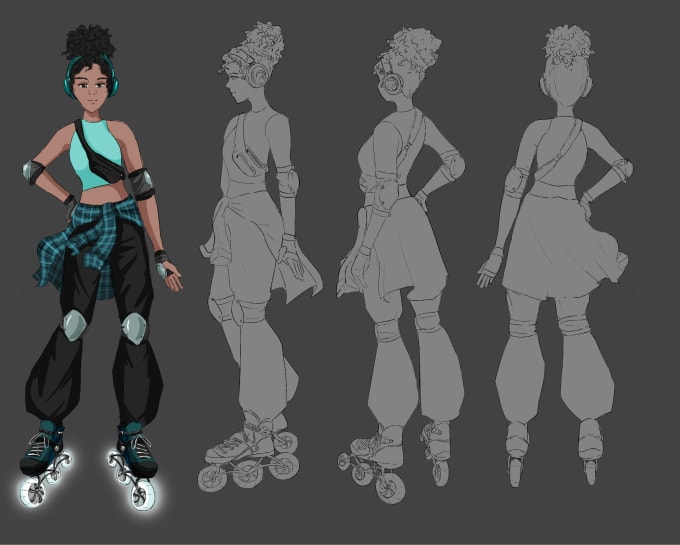 Gig Preview - Make character design sheets as per the prompt