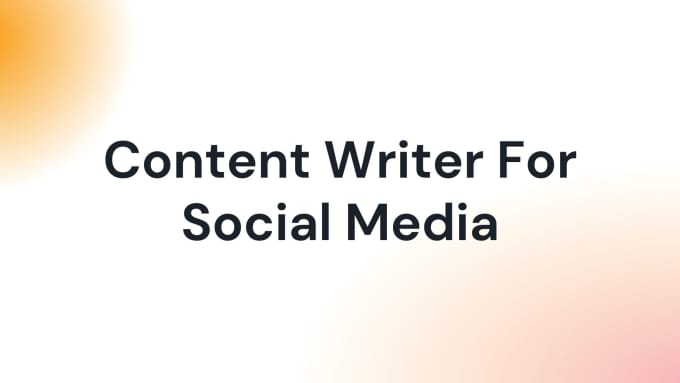 Gig Preview - Be your content writer for any social platform