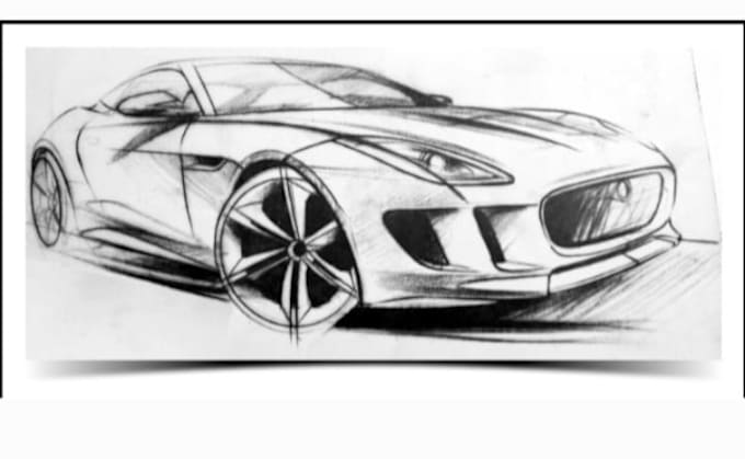 Gig Preview - Design car sketch,pencil art,cartoon sketch ,crystal sketch and animal portrait