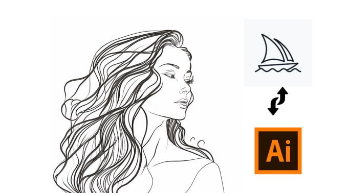 Gig Preview - Convert ai midjourney line art to vector art