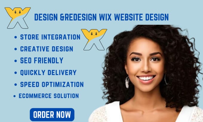 Gig Preview - Design wix website redesign wix website design wix online store, wix ecommerce