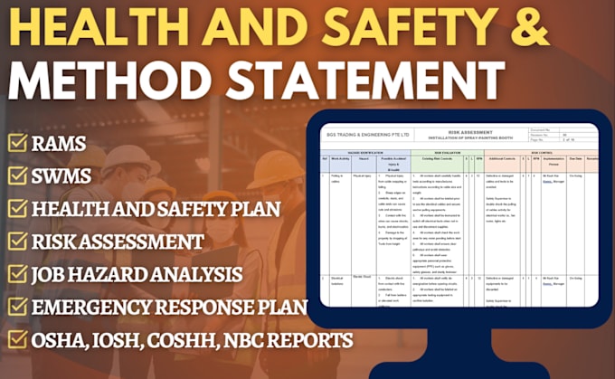 Gig Preview - Make method statement, swms, rams and health n safety manuals