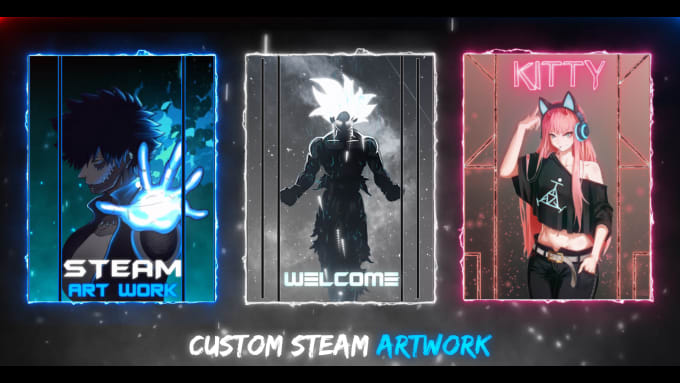 Steam Artwork Design  Anime Animated by Mieshy on DeviantArt