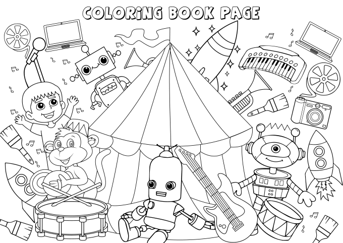 Gig Preview - Draw coloring book pages and book cover for children