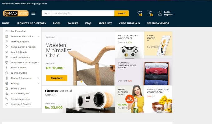 Gig Preview - Design wordpress and woocommerce ecommerce website