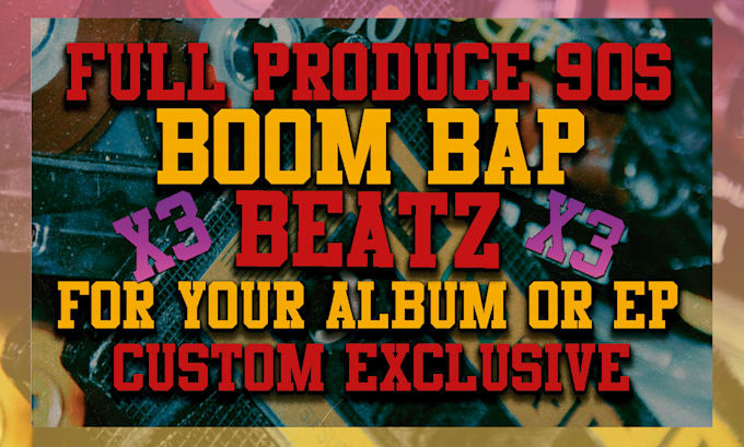 Gig Preview - Produce 3 exclusive boom bap beats for your album or ep