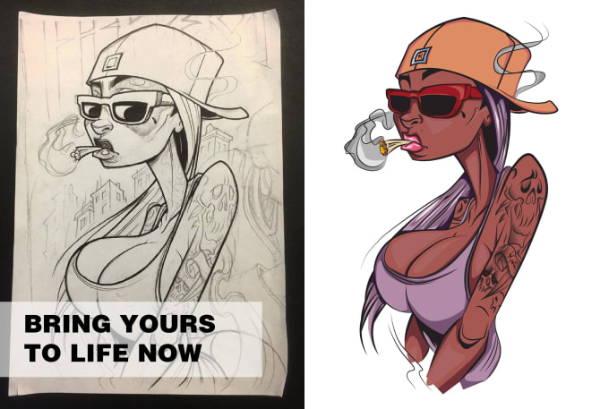 Gig Preview - Turn your hand drawn art sketch into a digital vector