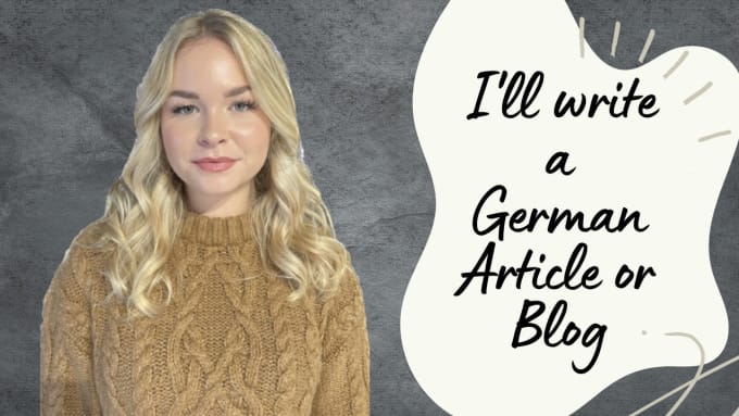 Gig Preview - Write a perfect german article, blog or social media post