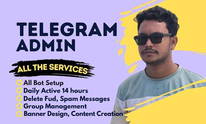 Gig Preview - Be your professional telegram community admin or moderator