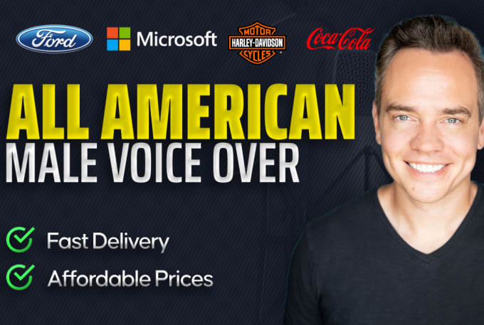 Gig Preview - Record your all american male voice over