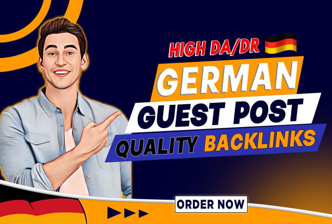 Gig Preview - Build dofollow german guest post high authority white hat quality SEO backlinks