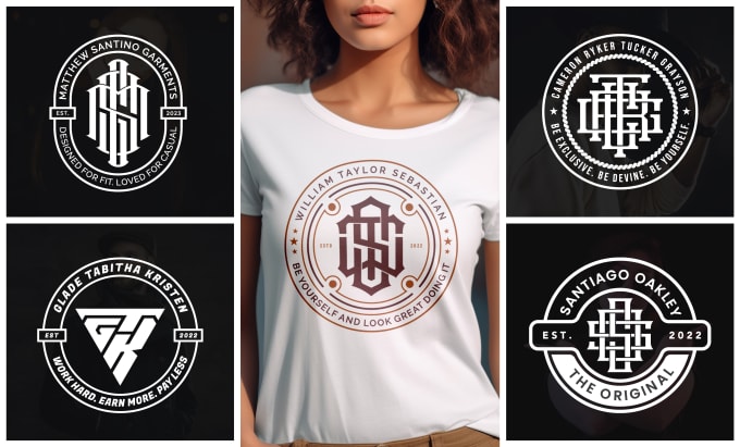 Gig Preview - Do monogram initial letters urban clothing brand logo design