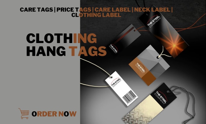 Do a custom clothing tags and label design ,hangtags ,hem tags ,neck label  by Hammadgraph