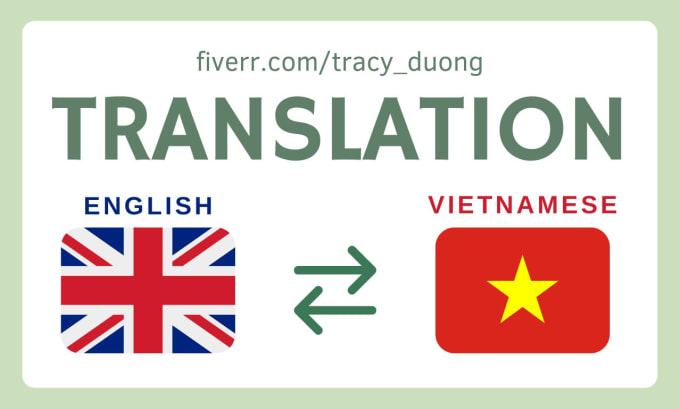 Gig Preview - Translate english into vietnamese and vice versa manually