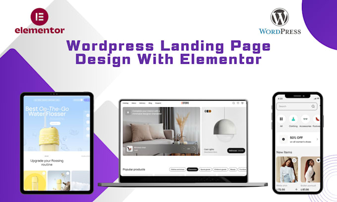 Gig Preview - Create wordpress landing page elementor , redesign wordpress website