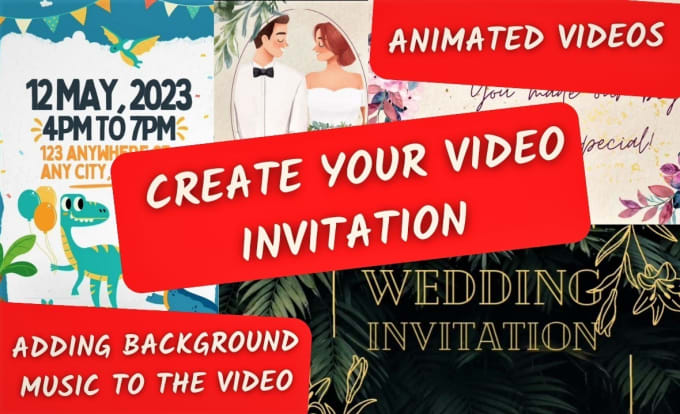 Gig Preview - Create animated invitation designs