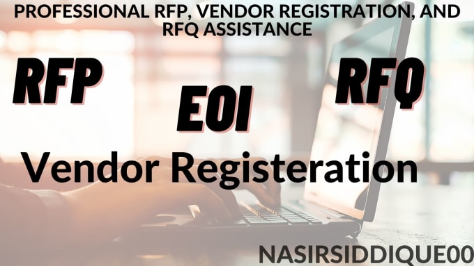 Gig Preview - Find rfps, complete vendor registrations, and assist w rfqs