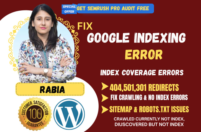 Gig Preview - Fix google search console index coverage errors for fast indexing