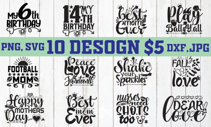 Gig Preview - Create an awesome svg design bundle for etsy, amazon, and other