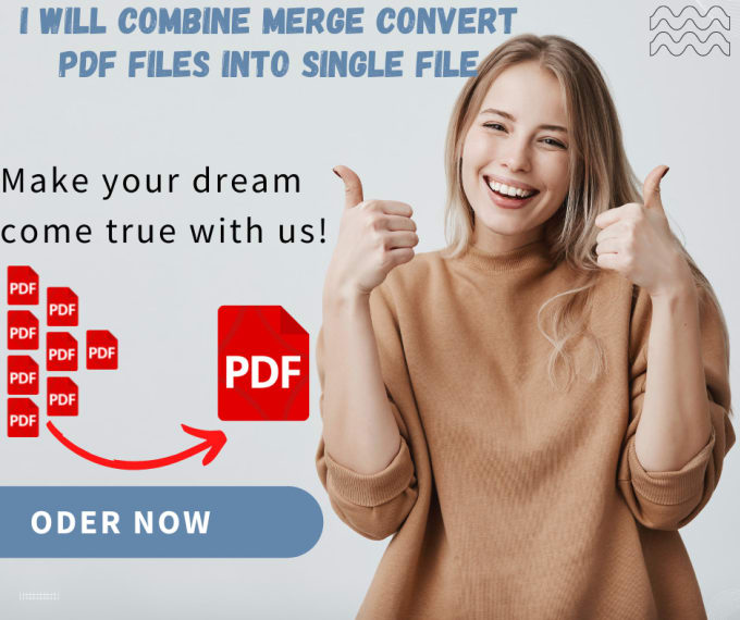 Gig Preview - Merge convert pdf files into single file in 24 hrs