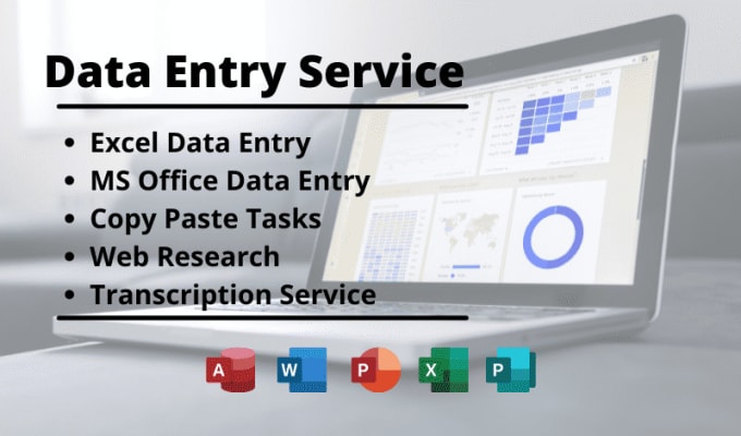 Gig Preview - Do data entry, web research, copy paste and typing