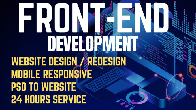 Gig Preview - Be your custom and responsive front end web developer using HTML CSS bootstrap