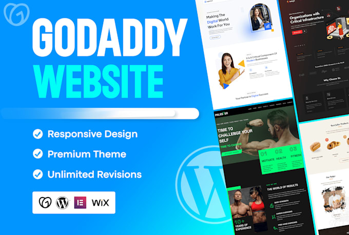 Gig Preview - Create professional godaddy website for your business