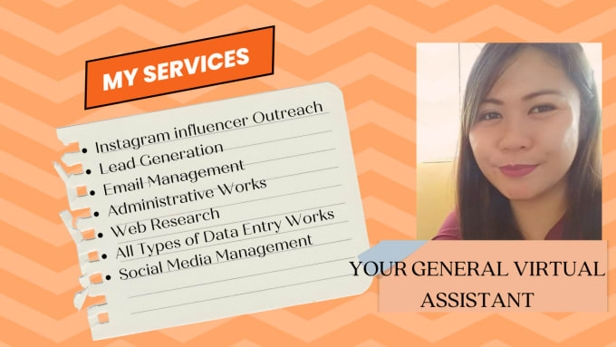 Gig Preview - Be your general virtual assistant email and social media