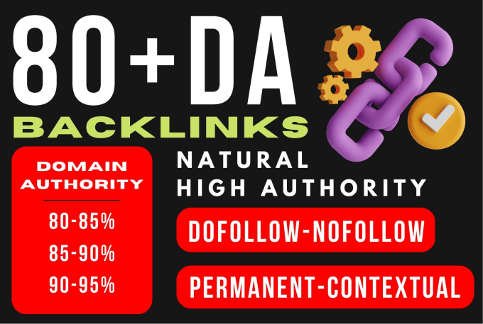 Gig Preview - Do high authority 80 plus da white hat link building SEO manual backlinks