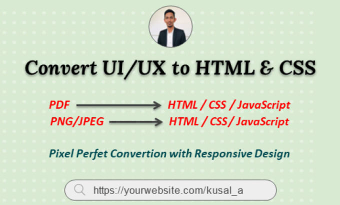 Gig Preview - Convert any UI UX design into a modern HTML and CSS website