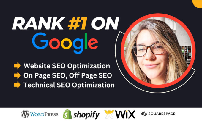 Gig Preview - Optimize website SEO for wordpress, shopify, wix, squarespace to google ranking