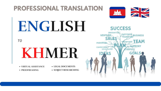 Gig Preview - Translate for you english to khmer professionally