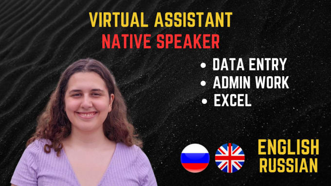 Gig Preview - Be your personal virtual assistant in russian or english