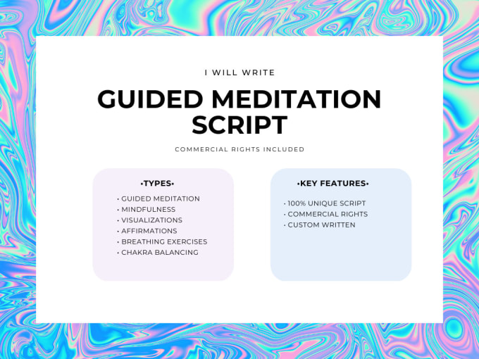 Gig Preview - Write guided meditation scripts