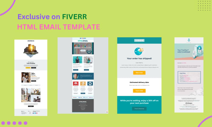 Gig Preview - Create or design responsive html email template