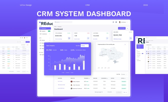 Gig Preview - Saas, CRM admin panel web app dashboard UI UX design in figma