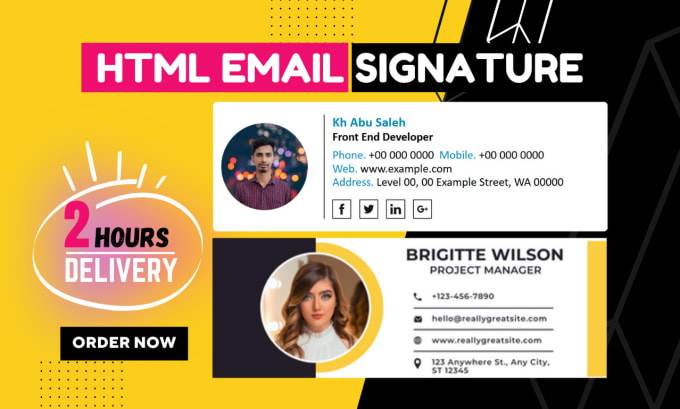 Gig Preview - Create html email signature or clickable email signature