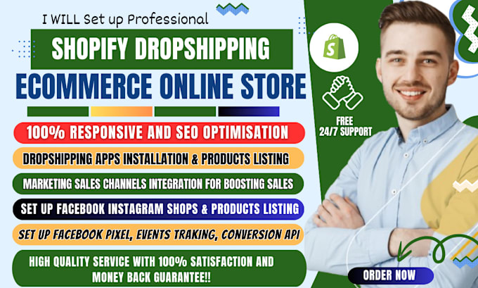 Bestseller - set up professional shopify dropshipping, ecommerce online store