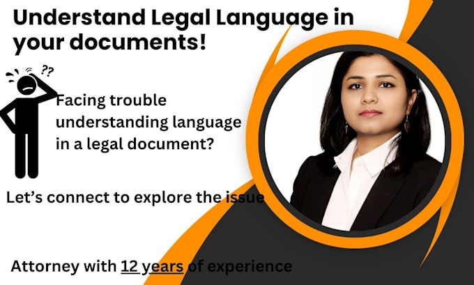 Gig Preview - Help you in understanding legal language in a contract or document