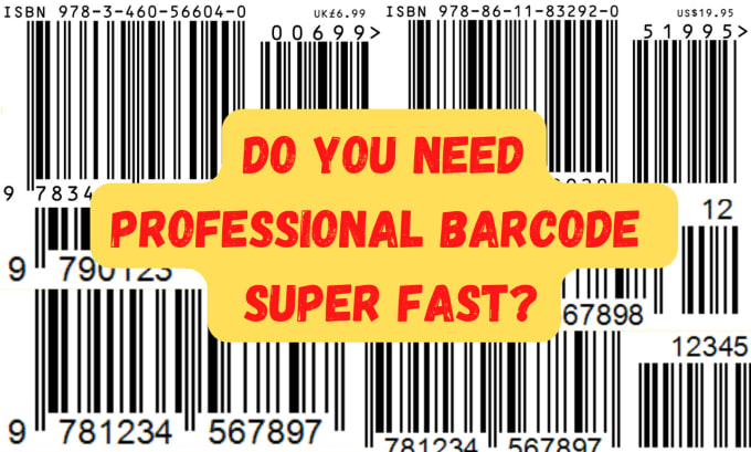 Gig Preview - Create professional barcode for your book with your isbn