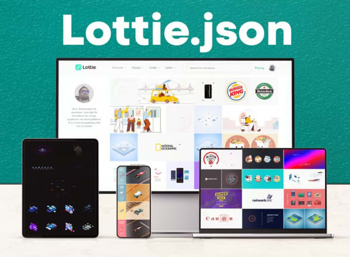 Bestseller - create lottie animation for your website or app, lottie json