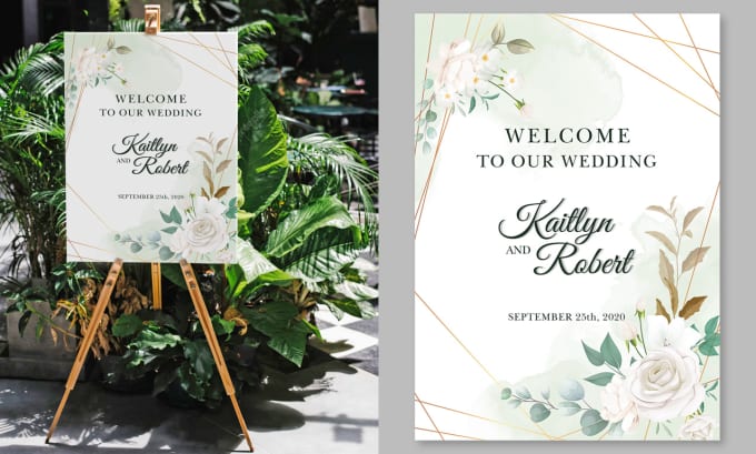 Bestseller - design attractive wedding signs, cards, seating charts, welcome sign, banners