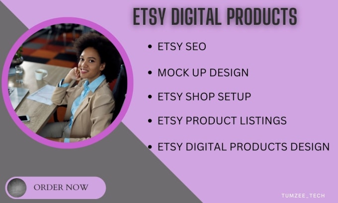 Gig Preview - Do etsy digital products design, digital planner, etsy SEO, etsy listings