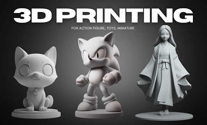 Gig Preview - Sculpt 3d model character with high quality for 3d printing in blender