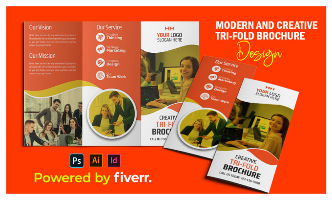 Gig Preview - Do emergency bifold or trifold business brochure design, flyer design