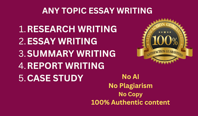 Gig Preview - Do urgent essay writing, case studies and essays in apa, mla and harvard format