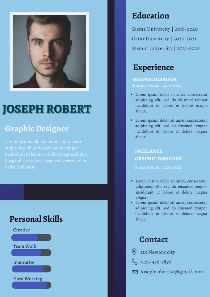 Bestseller - design a professional resume in infographic style in under 24hrs