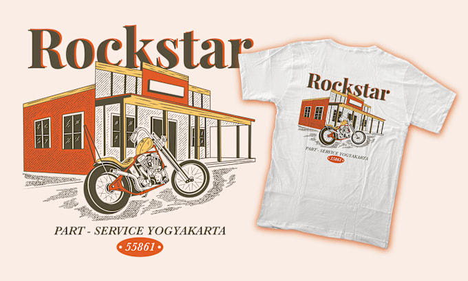 Gig Preview - Create awesome vintage ilustration for tshirt or merchandise